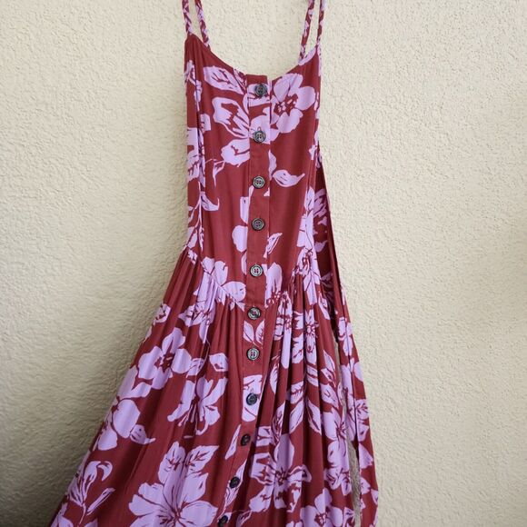 Free People The Perfect Sundress in Watermelon Combo Floral Maxi Red NWT SIZE M - Picture 3 of 13